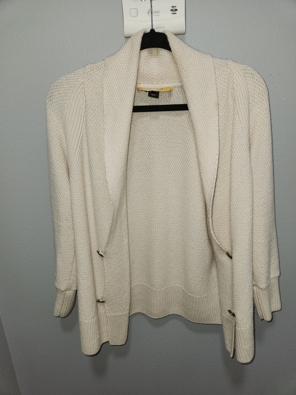 Cozy Shawl Collar Open-Front Women's Sweater Cardigan - Cream